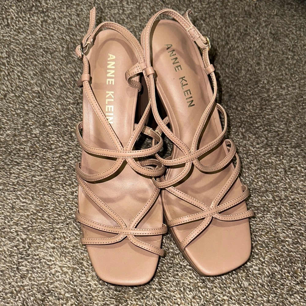 Anne Klein Nude Platform Heels